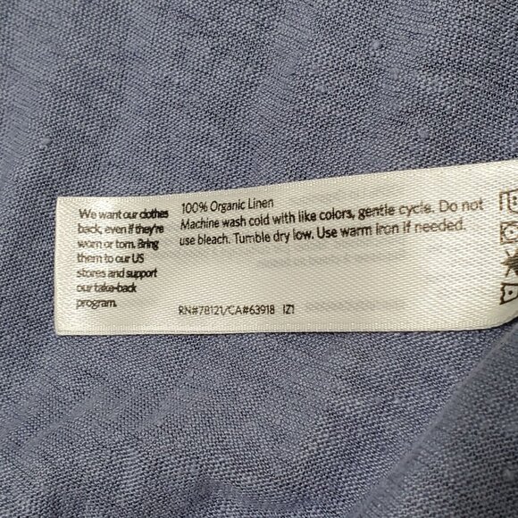 Eileen Fisher M Tunic Top Linen Long Sleeve Oversized Hi Lo Hem Relaxed Fit - Picture 9 of 9